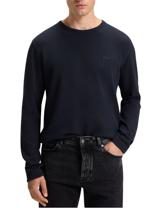 T-shirt misto cotone manica lunga Boss Orange | 50520725404